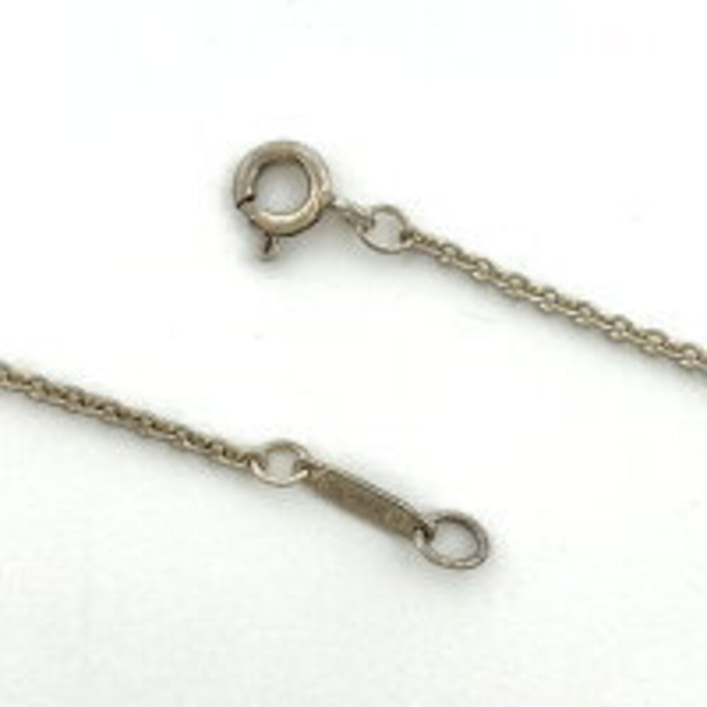 Tiffany Co Ribbon Motif Necklace Gold Sterling Silver - Picture 3 of 4